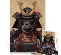 Puzzle da parete Samurai Gorilla da 1000 pezzi per adulti, migliora la memoria, divertimento rilassante, bordi affilati, regalo per le vacanze (38x52cm)