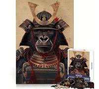 Puzzle da parete Samurai Gorilla, difficile da realizzare, per adulti, 1000 pezzi, gioco di logica e abilità, per tutta la famiglia, taglio preciso, oggetto da collezione (38x26cm)