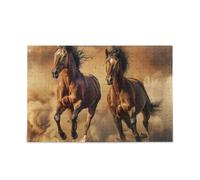 Puzzle da parete vintage con cavalli per adulti, 500 pezzi