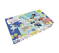 Puzzle da pavimento, il mio circuito di auto (primi giochi in legno)