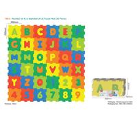 Puzzle da pavimento in schiuma 36 pezzi con numeri e lettere in EVA per bambini 10m+