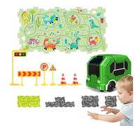 Puzzle da per bambini con auto e piste da corsa | Puzzle con binari per auto, per bambini dai 3 anni in su, per un gioco fantasioso e creativo