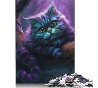Puzzle da sogno con gatto bellissimo per adulti, giocattolo rilassante, puzzle per adulti per donne e bambini dai 12 anni in su, regalo di Natale 1000 pezzi (75x50 cm)