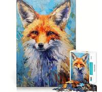 Puzzle da tavolozza con soggetto volpe, 1000 pezzi, gioco di intelligenza, divertimento in casa, taglio di qualità, regalo creativo (38x26cm)