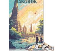 Puzzle da viaggio a Bangkok, Thailandia, 1000 pezzi, puzzle per adulti, puzzle per adulti, giochi educativi per la casa, giocattoli fai da te, 1000 pezzi (75x50 cm)
