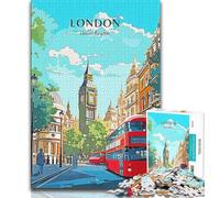 Puzzle da viaggio Big Ben Londra per adolescenti, 1000 pezzi, difficile da completare ma divertente e umoristico, regalo di compleanno, regali, decorazione da parete 50x75cm