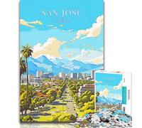 Puzzle da viaggio California San Jose 1000 pezzi per adulti e adolescenti, ideale come regalo per tutta la famiglia, adatto per 14 persone, 75x50cm