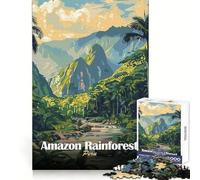Puzzle da viaggio con poster della foresta pluviale amazzonica del Perù, 1000 pezzi, per adulti, per un momento di relax e concentrazione Bordi uniformi Il regalo perfetto (38x26cm)