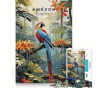 Puzzle da viaggio della foresta amazzonica per adulti,1000 pezzi,gioco stimolante per la mente,taglio preciso,allineamento perfetto,attività di condivisione per i propri cari (50x75cm)