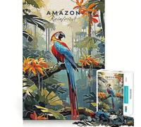 Puzzle da viaggio della foresta amazzonica per adulti,1000 pezzi,gioco stimolante per la mente,taglio preciso,allineamento perfetto,attività di condivisione per i propri cari (38x26cm)