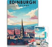 Puzzle da viaggio di Edimburgo, Scozia, per adulti e adolescenti, giocattoli, giochi educativi, antistress, adatti per la decorazione della scrivania, 38x26cm
