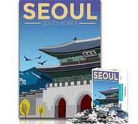 Puzzle da viaggio di Seul, Corea del Sud, per adulti e adolescenti, puzzle, giocattoli, giochi educativi, antistress, fantastici regali e giocattoli, 50x75cm