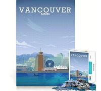 Puzzle da viaggio di Vancouver,Canada,per ragazzi,1000 pezzi,gioco stimolante per la mente,montaggio sicuro e stabile,attività per rafforzare i legami affettivi (38x52cm)