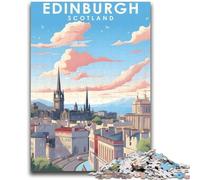 Puzzle da viaggio Edimburgo Scozia 1000 pezzi per adulti, per età 14+ Decorazioni per la casa Giochi per famiglie Regali di compleanno di Natale 1000 pezzi (26x38cm)