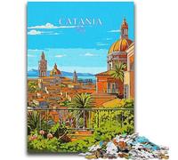 Puzzle da viaggio Italia Catania 1000 pezzi per adulti, per età 14+ Decorazioni per la casa Giochi per famiglie Regali di compleanno di Natale 1000 pezzi (50x75cm)