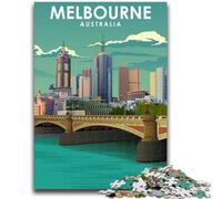 Puzzle da viaggio Melbourne Australia 1000 pezzi per adulti e adolescenti, gioco stimolante e gioco per famiglie, regalo di compleanno, regali, arte murale 1000 pezzi (26x38cm)
