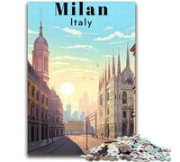 Puzzle da viaggio Milano, Italia, 2000 pezzi per adulti e adolescenti, antistress, per trascorrere il tempo in casa, per migliorare l'amore tra coppie, 2000 pezzi (70x100cm)