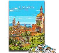 Puzzle da viaggio per adolescenti, 2000 pezzi, Catania, Italia, attività per famiglie, divertimento a casa, regalo di compleanno, regali di viaggio, 2000 pezzi (70x100cm)