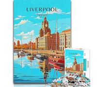 Puzzle da viaggio per adulti, Inghilterra, Liverpool, 1000 pezzi, gioco per famiglie, antistress, sfida difficile, collezione di artisti, belle arti, 50x75cm