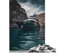 Puzzle da yacht di Santorini, rompicapo in cartone riciclato al 100%, per donne e uomini, regalo per la festa della mamma, 1000 pezzi (26x38 cm)