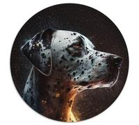 Puzzle Dalmata Dorato da 1000 pezzi per adulti Puzzle rotondi da 1000 pezzi per adulti Ideale per gli innamorati, perfetto regalo di Natale, Capodanno e San Valentino (67,5x67,5cm)