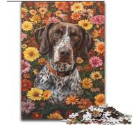 Puzzle "Dalmata tra i fiori" da 1000 pezzi per adolescenti, adatto dai 14 anni in su, decorazione da parete, regalo di compleanno per Natale (50x75cm)