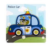 PUZZLE DAM DMAH0073C32 - 4 pezzi, tema auto della polizia, materiale in legno