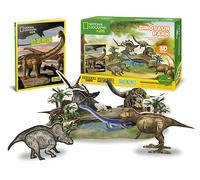 PUZZLE DAM DMAL0108C91 - 3D dinosauri, 300 pezzi, cartone, dimensioni 66x35x20 cm