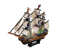 PUZZLE DAM DMAL0139C91V2 - 146 pezzi, nave HSM VISTORY, luci LED, cartone, 55,5x11,8x41,5