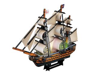 PUZZLE DAM DMAL0139C91V2 - 146 pezzi, nave HSM VISTORY, luci LED, cartone, 55,5x11,8x41,5