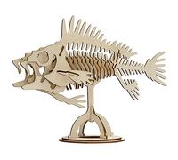 PUZZLE DAM DMAL0164C10 - 26 pezzi, tema fossile di pesce, materiale in legno