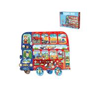 PUZZLE DAM DMAY0984C50 - 128 pezzi, tema autobus, materiale in cartone, dimensioni 48