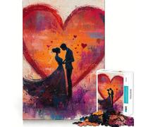 Puzzle d'amore per San Valentino,1000 pezzi,gioco cognitivo divertente,taglio di alta precisione, alleviare lo stress (50x75cm)