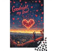 Puzzle d'amore romantico, unico, decorazione per la casa, puzzle rettangolare in carta per adulti, regali di Natale per la festa della mamma, 1000 pezzi (75x50 cm)