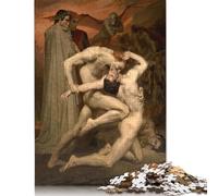 Puzzle Dante e Virgilio 1000 pezzi per adulti, puzzle in legno, gioco di sfida per l'esercizio mentale, regali di intrattenimento per adolescenti, attività per famiglie (38x26 cm)