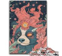 Puzzle d'arte con panda per adulti, 1000 pezzi, antistress, per ammazzare il tempo in vacanza, per migliorare l'amore tra coppie, 50x75cm