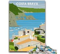 Puzzle d'arte Costa Brava Spagna 1000 pezzi per adulti e adolescenti, gioco stimolante e gioco per famiglie, regalo di compleanno, regali, arte murale 1000 pezzi (26x38cm)