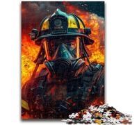 Puzzle d'arte dei pompieri per adulti e adolescenti, 1000 pezzi, stimolanti giochi di attività per famiglie, giocattolo fai da te per regali di decorazione da parete per la casa (38x26cm)