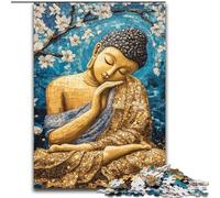 Puzzle d'arte del Buddha addormentato per adolescenti, puzzle da 1000 pezzi, per ragazzi dai 14 anni in su, gioco di Natale antistress, regalo per donne (26x38cm)