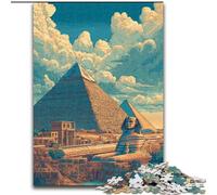 Puzzle d'arte della necropoli di Giza per adolescenti, 1000 pezzi, giochi educativi, decorazioni per la casa, ideali come regalo per tutta la famiglia (50x75cm)