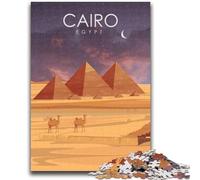 Puzzle d'arte delle piramidi del Cairo, Egitto, per adolescenti, 1000 pezzi, adatti dai 14 anni in su, giocattolo da parete, regali unici e di compleanno, 1000 pezzi (50x75cm)