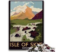 Puzzle d'arte dell'Isola di Skye, Scozia, 1000 pezzi per adulti e adolescenti, antistress, per trascorrere il tempo in casa, per migliorare l'amore tra coppie, 1000 pezzi (26x38cm)