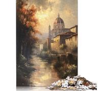 Puzzle d'arte di Firenze, Italia, divertimento per la famiglia, puzzle rettangolare in carta per bambini o bambine, regali di Natale per la festa dei bambini, 1000 pezzi (38x26 cm)