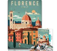 Puzzle d'arte di viaggio di Firenze, Italia, per adolescenti, 1000 pezzi, aiuta il cervello ad allenarsi, giocattoli avvincenti per coltivare la pazienza, un'opera d'arte, 50x75cm
