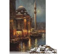Puzzle d'arte fai da te Istanbul Turchia Puzzle rettangolare in carta per regalo di compleanno per bambini o bambine 1000 pezzi (75x50 cm)
