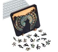 Puzzle De Gatto - Art Murale in Legno 76 Pezzi con Cornice - Puzzle Decorativo A Immagine Di - per Amatoriali Soggiorno Camera Da Tavolo Scrivania Bar Scaffale Interno Ingresso Portico Corridoio