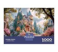 Puzzle decorativo da 1000 pezzi Castello Europeo Fantastico per adulti, stile fiabesco, gioco educativo per coppie e famiglie, 52x38cm