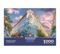 Puzzle decorativo da 1000 pezzi Villa Europea Fantastica, acque luminose, gioco da condividere per coppie e famiglie, 38x26cm