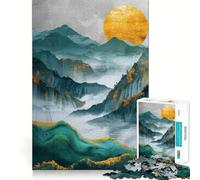 Puzzle decorativo Nature Gold da 1000 pezzi per adolescenti, ideale per rafforzare la memoria, perfetto per la casa e il tempo libero, con bordi puliti e un regalo prezioso (38x26cm)