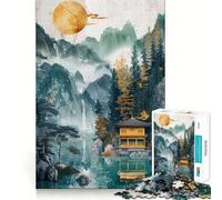 Puzzle decorativo Nature Gold per adulti, 1000 pezzi, gioco per esercizi mentali, relax, design, assemblaggio, (38x26cm)